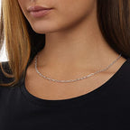 Amazon Essentials 14K Gold Plated Paperclip Chain Necklace - color: Silver, size: 18"