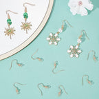 SUNNYCLUE 1 Box 100Pcs Real 18K Gold Plated Brass Earring Hooks Hypoallergenic Earring Findings Fish Hook Ear Wires with Filigree Round Ball French Earring Hook for Jewelry Making Supplies Women - color: 100pcs 18k Gold Plated Earring Hooks With Filigree