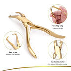 Hair Extension Pliers Kit Microlink Pliers for Extensions Hair Extension Beading Tool Hair Needle Pulling Hook Hair Styling Bead Closer and Remover Pliers - color: Gold