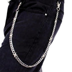 Layered Punk Pants Chain for Men Women, Gothic Hip Hop Jean Chain Wallet Chain Biker Trouser Chain, Goth Emo Fashion Keychain Accessories - color: 1L-Prickly Chain