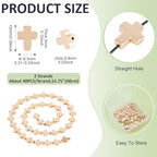 80 Pcs Hematite Cross Beads for Jewelry Making 8.5mm Natural Hematite Beads Small Cross Crucifix Bracelet Charms Gemstone Round Loose Bead for Women Men Bracelet Jewelry Making - color: Golden-Hematite