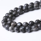 Black Glitter Stone Beads for Jewelry Making DIY Bracelet Necklace Jewelry Making 1 Strand 15.5inch 31PCS 12MM - color: Black Glitter, size: 12MM