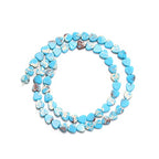 6mm Natural Blue Imperial Jasper Stone Beads Heart Shape Cute Fine Gems Spacer Beads Fit Jewelry Making DIY Exquisite Necklace Bracelet Accessory - color: Blue Imperial Jasper