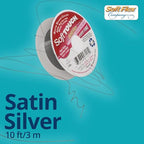 Soft Flex Kink Resistant Beading Wire - Very Fine 0.10 Diameter - Jewelry Making Bead Wire - 10 Ft - style: Satin Silver