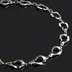 2 Yard Stainless Steel Jewelry Making Chains Bulk Hollow Drop Link Chain for Necklace DIY Jewelry Supplies - color: Silver Drop