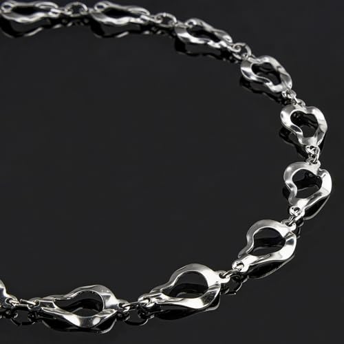 2 Yard Stainless Steel Jewelry Making Chains Bulk Hollow Drop Link Chain for Necklace DIY Jewelry Supplies - color: Silver Drop