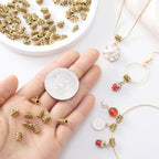Joez Wonderful Links Bail Beads, Hypoallergenic Alloy Column Spacer Beads - color: Style C, 100 Gold