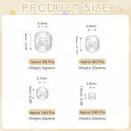 MECCANIXITY 15/0 11/0 8/0 6/0 Glass Seed Beads 1.5mm/2mm/3mm/4mm Loose Seed Beads for Jewelry Earring Bracelet Craft Making, 5888PCS, Clear White - color: Clear White