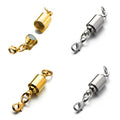 Zpsolution Screw-in Locking Magnetic Jewelry Clasps for Necklace 6mm - color: Glod and Silver