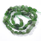 Green Canada Jade Pebble Nugget Oval Free Tumbled Stone 6-8mm Natural Gemstone Loose Beads Approx 15.5 inch for DIY Jewelry Making - color: Green Canada Jade