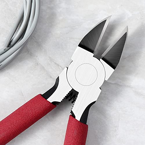 IGAN-P6 Wire Flush Cutters (Pack of 5), 6-inch Ultra Sharp and Powerful Side Cutter Clippers, Ideal Wire Snips for Handmade and Any Clean Cut Needs - size: Pack 5