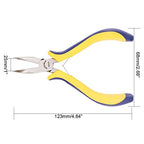 BENECREAT 5 Inch Bent Nose Pliers with Comfort Rubber Grip For Jewelry Making, Handcraft Making