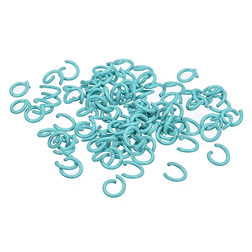 uxcell Open Jump Rings, 8mm Colorful O-Ring Connectors for DIY Crafts Jewelry Making, Carbon Steel, Sky Blue, 100Pcs - color: Sky Blue, size: 8mm