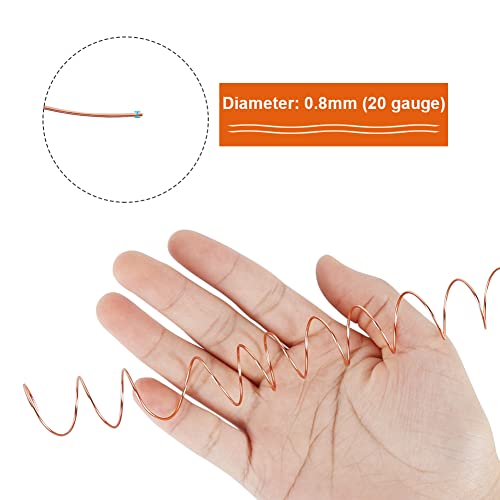 Tenn Well 20 Gauge Jewelry Wire, 328 Feet 0.8mm Bendable Aluminum Craft Wire for Jewelry Making, Beading, Sculpting and Bonsai Training (Copper) - color: Copper, size: 20 Gauge