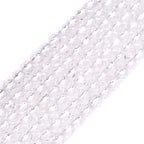 GEM-Inside Natural 4mm Clear White Quartz Gemstone Loose Beads Round Faceted AAA Grade Crystal Energy Stone Power for Jewelry Making 15" - color: Aaa Clear White Quartz, size: 4mm