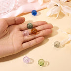 FASHEWELRY 7Pcs Transparent Round Hollow Glass Beads 13mm Crystal Glass Globe Fishing Beads 7 Colors Empty Wish Ball Bead for Wind Chimes Craft Necklace Jewelry Making - color: 7 Colors Round
