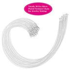 selizo 30 Pack Jewelry Making Chains Necklace Chain Bulk Silver Plated Necklace Chains for Necklace Jewelry Making, 1.2 mm (24 Inches) - size: 24 Inches