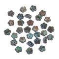 Songxi 60pcs 6mm African Turquoise Plum Blossom Natural Stone Beads for Jewelry Making, Smooth Loose Flower Shape Gemstone Beads for Bracelets Necklace Earrings Making Supplies ﻿ - color: African Turquoise