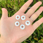 Adabele 30pcs Natural White Howlite Gemstone 8x14mm Donut Rondelle Beads Large Hole ID 5.6mm for DIY Craft Jewelry Making GW-A5 - color: Howlite, size: 14mm x 8mm - 30pcs