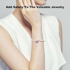 Sterling Silver Necklace Extender Rose Gold Plated for Women Bracelet Safety Link Extension for Dainty Jewelry 2.3" Length - color: rose gold