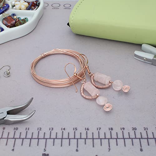 The Beadsmith Half-Round Craft Wire – Soft Temper Jewelry Wire, Rose Gold Color, 21 Gauge, 4 Yards - color: Rose Gold, size: 21 Gauge
