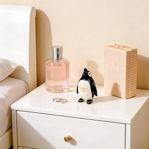 Gifts for Him Her Boyfriend Girlfriend, To My Love Handmade Ceramic Mini Penguin Anniversary Birthday Gifts for Women Men, Romantic Valentines Forever Lover Gifts for Wife Husband Couples Cute Decor - style: Penguin