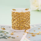 KYUNHOO 13 Feet Gold Plated Stainless Steel Chain for Jewelry Making Beautiful Rose Links Solid Flower Chains for Crafts DIY with Clasps Jewelry Findings - color: Rose Gold