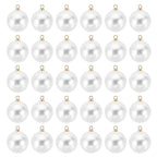 PATIKIL Pearl Charm, 100pcs Pearl Beads Faux Pearl Pendant Charm DIY for Jewelry Making Bracelets Earrings Necklace Crafts - color: Golden White, size: 18mm
