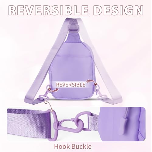 YOOLIFE Birthday Gifts for 8 9 10 11 12 13 14 Year Old Girls - Crossbody Bags for Women Teen Girls 8-12, Initial Sling Bag Belt Bag Purse for Girl Teen Birthday Gift (Pink L) - color: Pink, style: L