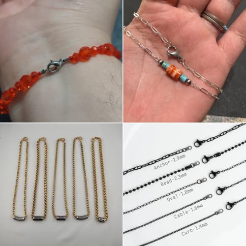 [10MM/ 120PCS] Stainless Steel Lobster Clasps for Jewelry Making 304 Stainless Steel Lobster Claw Clasps Bulk for DIY Crafts Jewelry Making - color: 10mm stainless steel