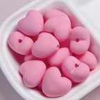 30PCS Large Acrylic Heart Beads for Pens, 21 * 19MM Cream Rubber Love Beads for Keychain Jewelry Bracelet Making Focal Bead for Pen Making Crafts DIY Projects - color: Heart Beads
