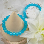 Jabrand 145pcs Glass Beads, 8mm Glass Beads for Barcelet and Jewelry Making DIY Crafts (Sky Blue) - color: Sky Blue