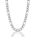 Monily Figaro Chain Necklace Stainless Steel 24K Gold Plated Chains for Men Women Jewelry Gift - color: stainless steel, size: 18 Inches