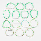 Twinfree Bohemia Beaded Bracelet for Women, Polymer Clay Stretch Bracelets - color: color 15