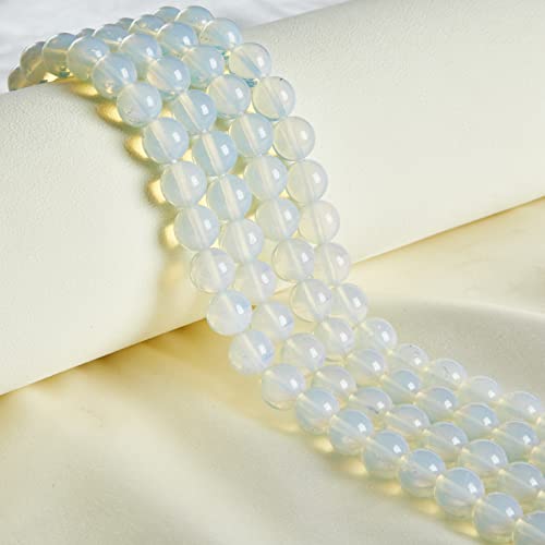 150pcs 8mm Opal Beads Natural Gemstone Beads Round Loose Beads for Jewelry Making - color: Opal, size: 8mm