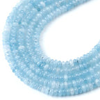 2x4MM 150PCS Aquamarine Jade Tube Rondelle Abacus Disk Spacer Loose Beads for Jewelry Making - color: Aquamarine Jade, size: 2x4mm abacus-shaped