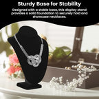 Novel Box Black Velvet Stand Jewelry Necklace Display 7.5x4x11 Inches - Freestanding Travel Necklace Holder Stand - Necklace Mannequin Organizer Stands - Necklace Displays Large - color: Black Velvet, size: Large