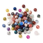 Craftdady 8mm Natural Stone Beads 250pcs Mixed Round Gemstone Quartz Agate Jasper Loose Spacer Beads for DIY Bracelet Necklace Jewelry Craft - color: Mixed Color Mixed Style