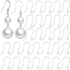 100pcs Safety Non-Allergenic Plastic Earring Hooks Ear Wire Anti Allergy Hooks Earring Findings DIY Jewelry Making for Sensitive Ears (Clear-100pcs) - color: Clear Hook 100pcs