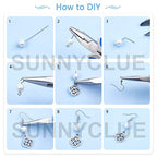 SUNNYCLUE 1 Box DIY 8 Pairs Antique Silver Celtic Knot Earrings Pearl Dangle Earrings Jewelry Making Starter Kit with Instruction Jewelry Making Supplies for Women - color: Celtic Knot Earring 2