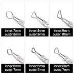 DIYOOHOMY 6 Pcs Clay Sculpting Tools Set, Metal Polymer Clay Ribbon Loop Tool, Sgraffito Tools for Pottery Caving Trimming Scraper Craft Ceramic Modelling Tool Kit - color: White-3