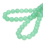 MJDCB Round Matte Frosted Green Jade Loose Beads are Used in Jewelry Design to Make Bracelets and Necklaces (4mm) - color: Matte Green Jade, size: 4mm