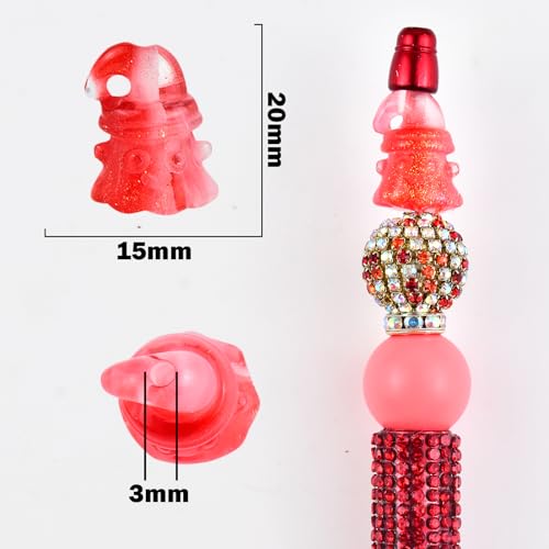 16Pcs Acrylic Ghost Focal Beads for Pens Colorful Ghost Fancy Space Beads for DIY Craft Beadable Pens Keychain Bracelet Necklace Earrings Jewelry Making - color: Ghost