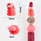 16Pcs Acrylic Ghost Focal Beads for Pens Colorful Ghost Fancy Space Beads for DIY Craft Beadable Pens Keychain Bracelet Necklace Earrings Jewelry Making - color: Ghost