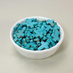 Turquoise Cross Beads for Bracelet Making - 200pcs 12x16mm Natural Semi-Precious Gemstone Loose Spacer Beads for Jewelry, Beading, Earrings & DIY Handmade Crafts - color: Turquoise Cross 12*16mm