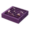 uxcell Stackable Jewelry Storage Tray, Jewelry Tray Drawer Organizer, Small Display Box for Earrings, Necklaces, Rings and Bracelets, Dark Purple - color: Dark Purple