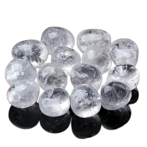 MAIBAOTA Clear Quartz Crystals Natural Healing Crystals Bulk Polished Tumbled Crystals Stones Rocks Energy Balance Crystal Gemstones Vase Filler Decorative Stones Reiki Witch Quartz Crstal - color: White-clear Quartz Crystal, size: 100 g
