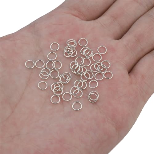 BEADIA 925 Sterling Silver Jump Rings 0.6x5mm 50pcs for Jewelry Making Findings - size: 0.6x5mm