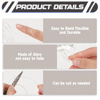 100 Loop Memory Wire for Beads Jewelry Making - Silver Steel Wire for Bracelet and DIY Crafts