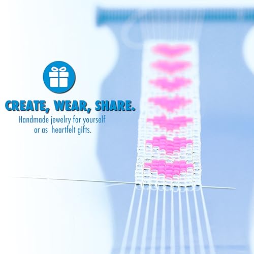 Beadalon Jewel Loom Kit with Bag, Needle & Threader – Complete Starter Set for Bracelets & Woven Designs - style: Jewel Loom Kit